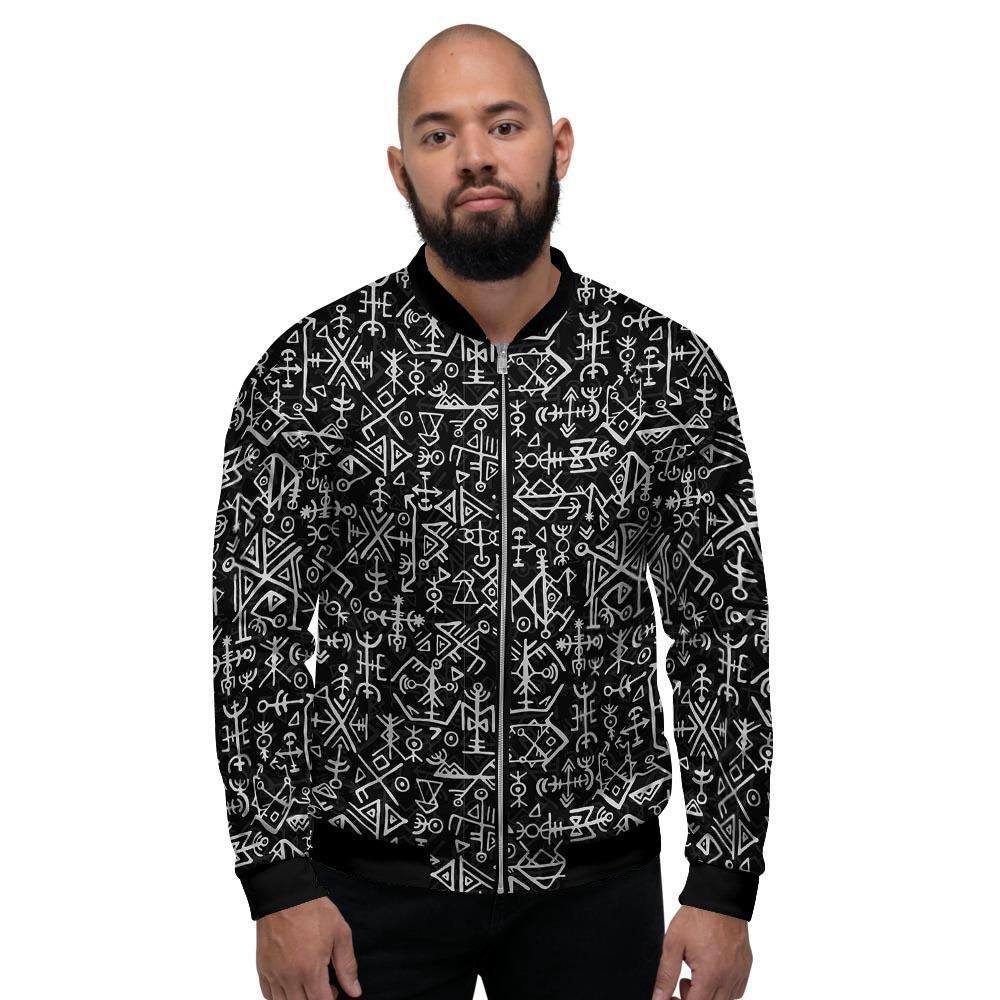 Futhark Norse Viking Men's Bomber Jacket-grizzshop