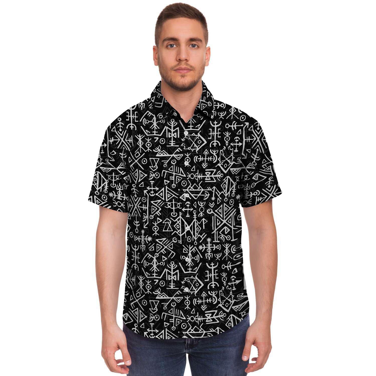 Futhark Norse Viking Men's Short Sleeve Shirt-grizzshop