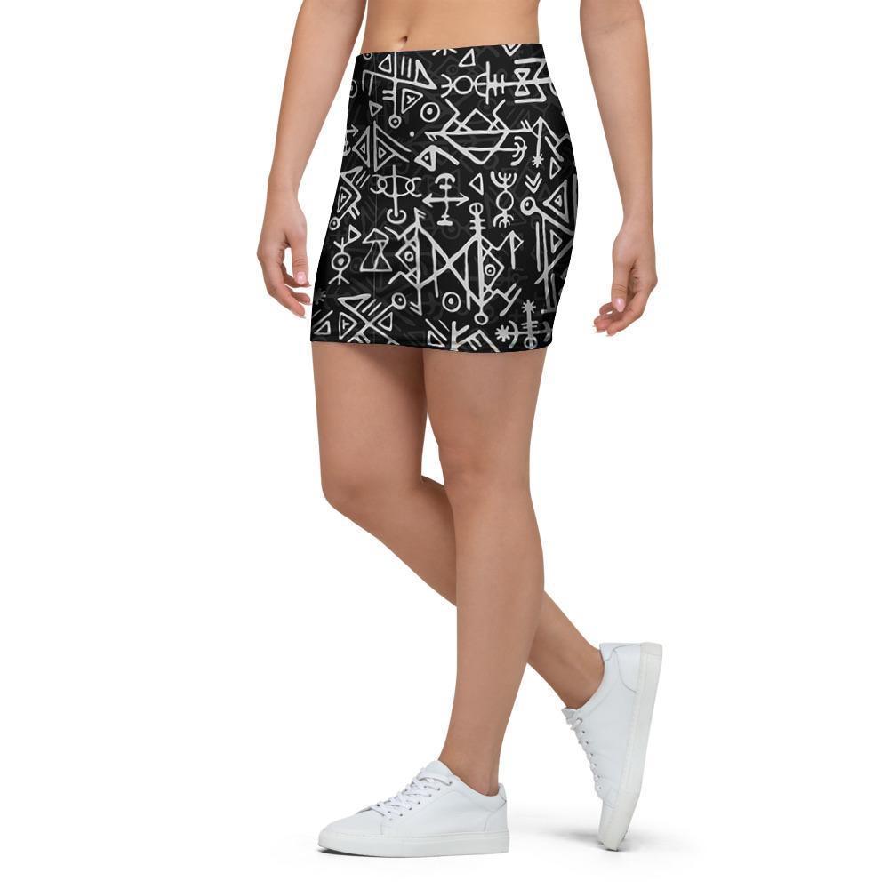 Futhark Norse Viking Mini Skirt-grizzshop