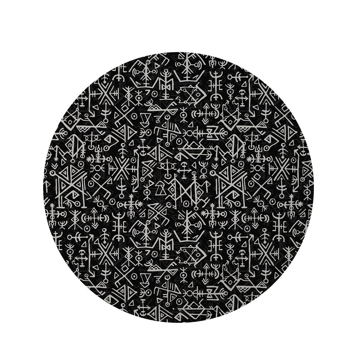 Futhark Norse Viking Round Rug-grizzshop