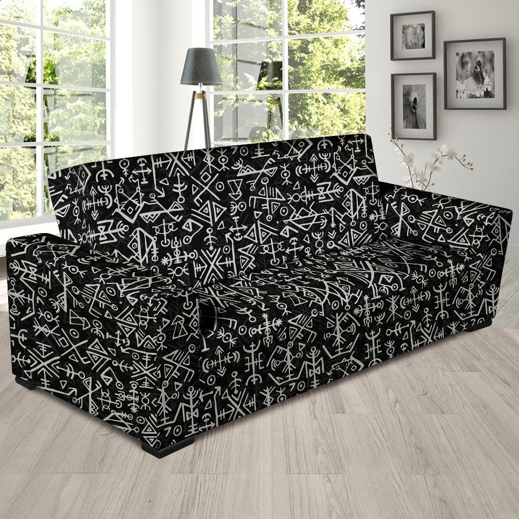 Futhark Norse Viking Sofa Cover-grizzshop