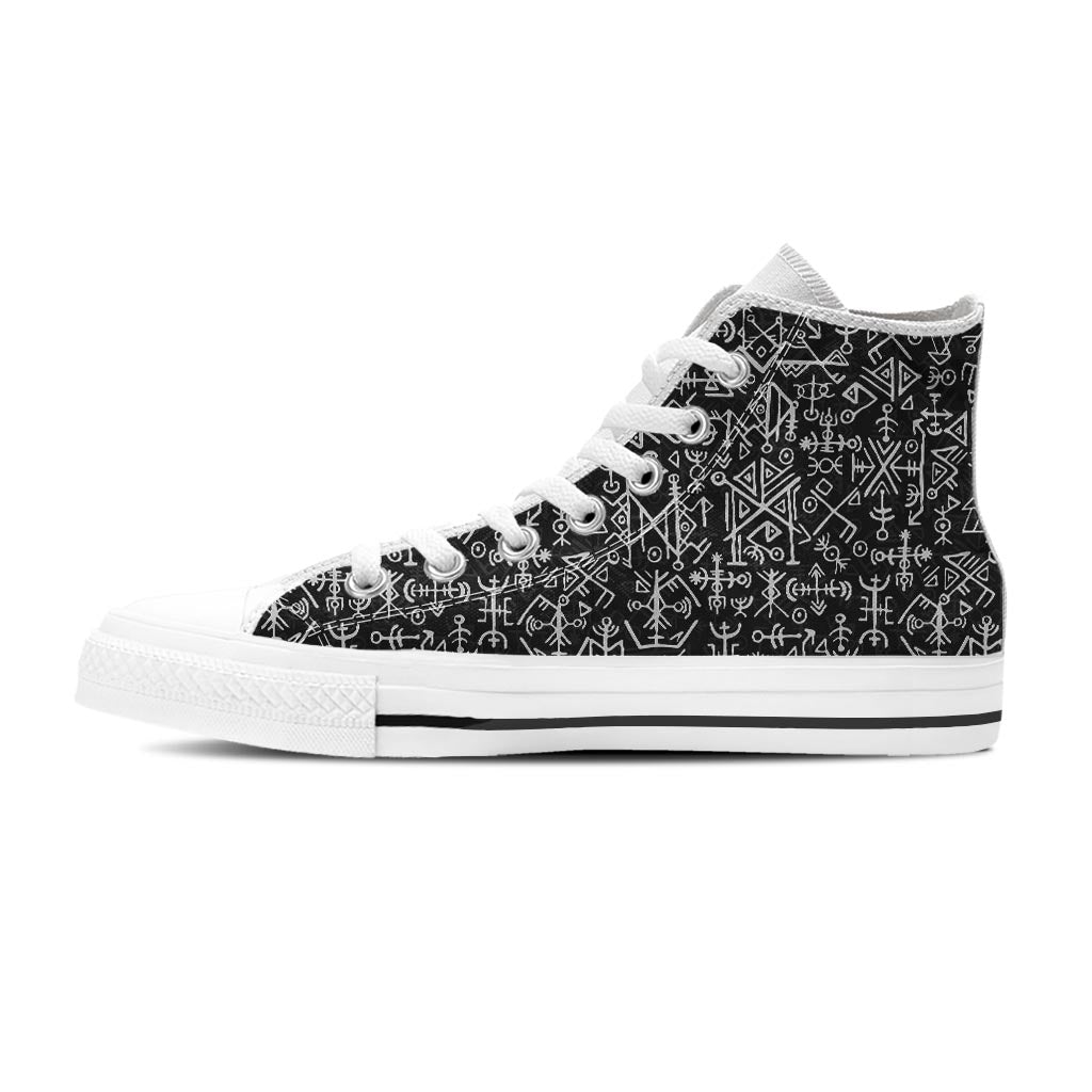 Futhark Norse Viking Women's High Top Shoes-grizzshop
