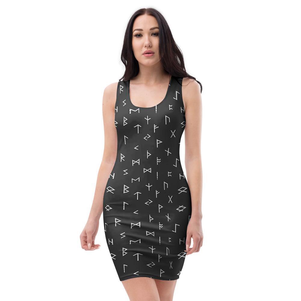 Futhark Viking Bodycon Dress-grizzshop