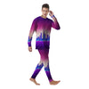 Futuristic City Print Men's Pajamas-grizzshop