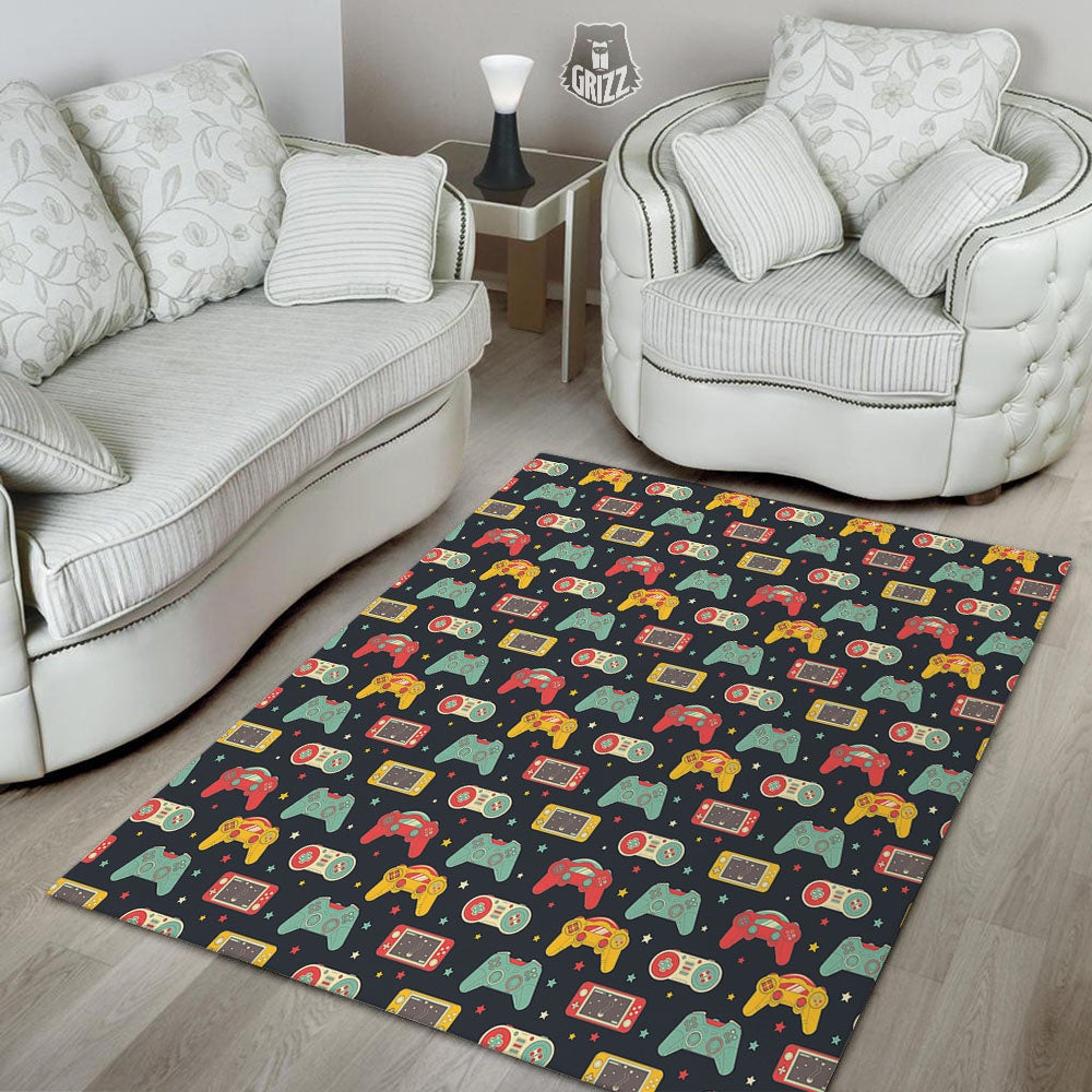 Gadgets Video Game Print Pattern Floor Mat-grizzshop