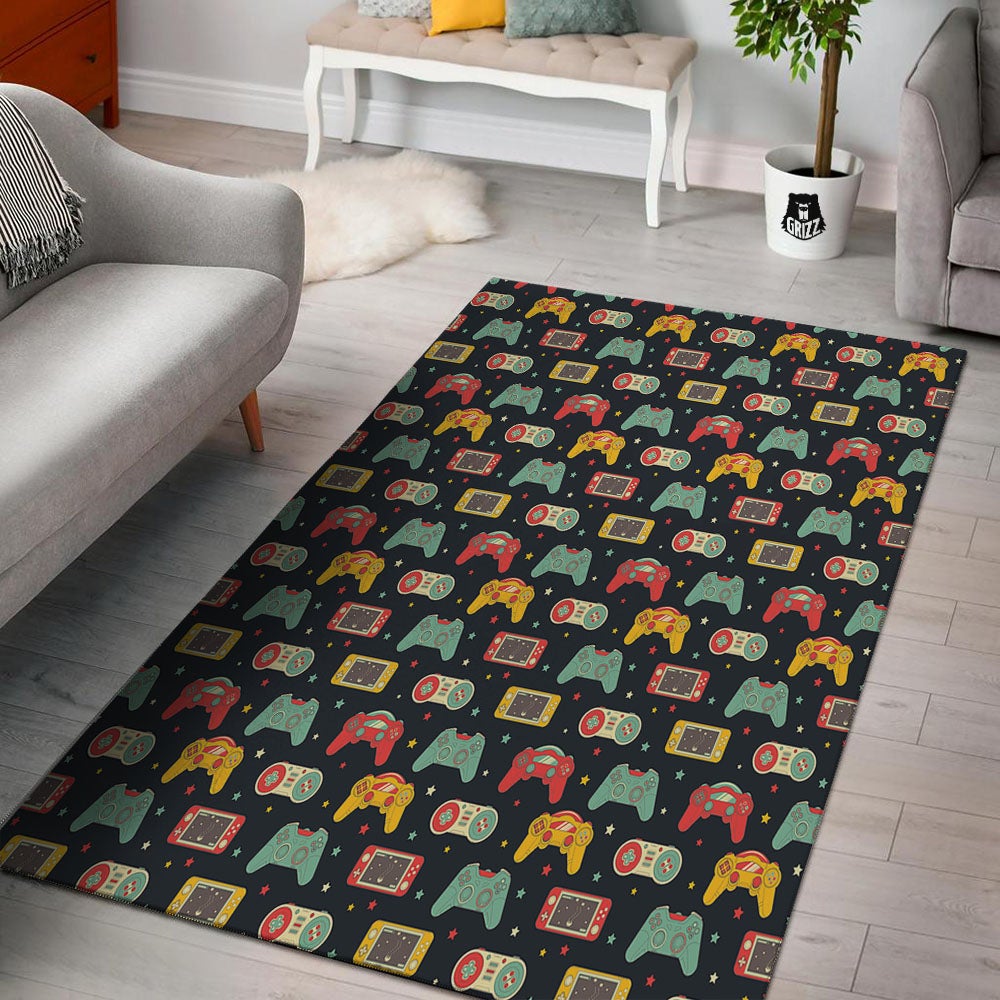 Gadgets Video Game Print Pattern Floor Mat-grizzshop