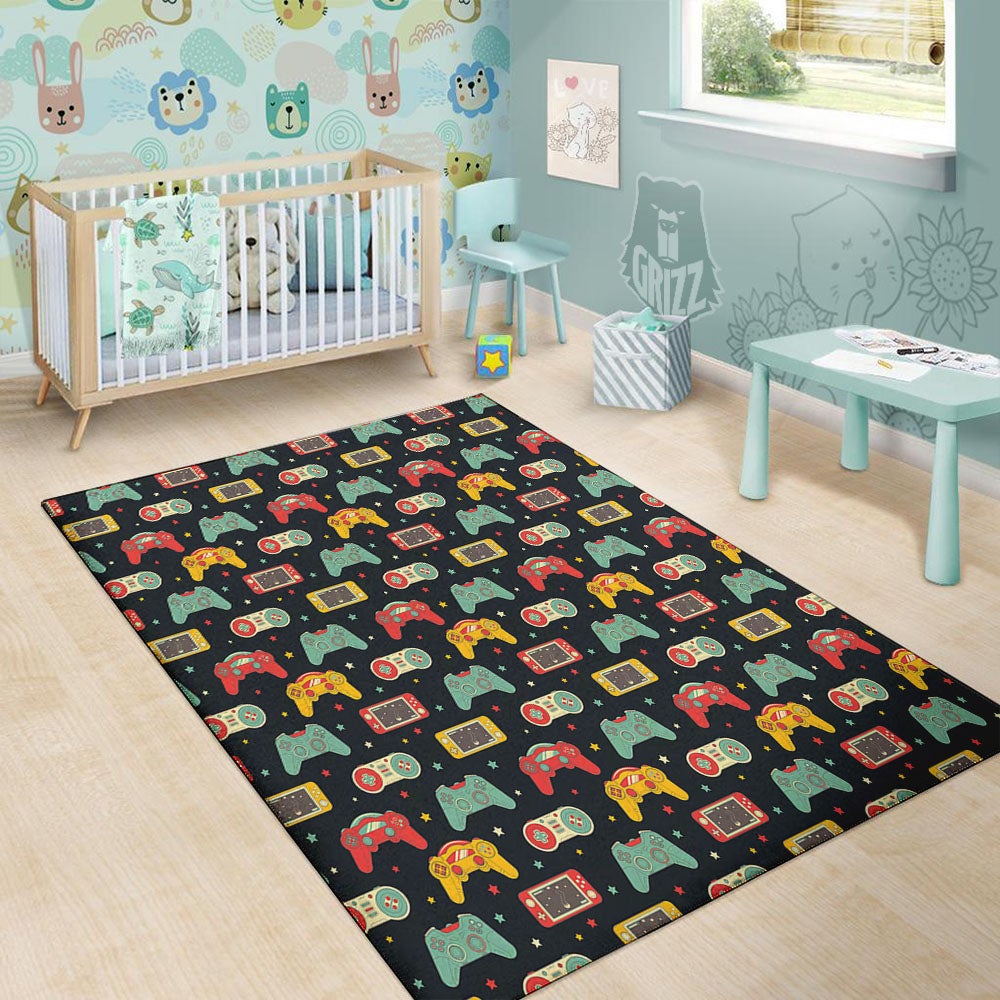 Gadgets Video Game Print Pattern Floor Mat-grizzshop