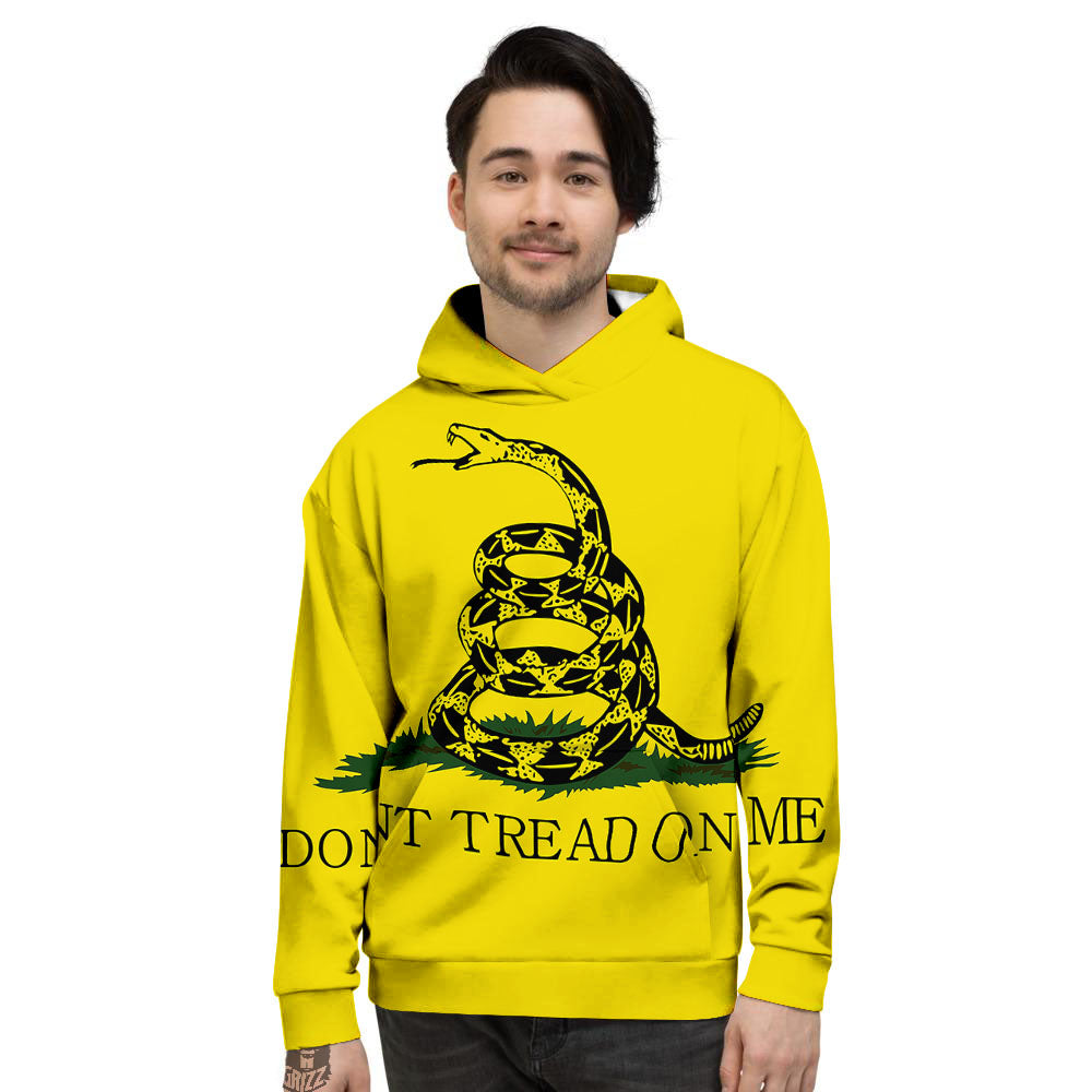 Gadsden Flag Don't Tread On Me Print Men's Hoodie-grizzshop