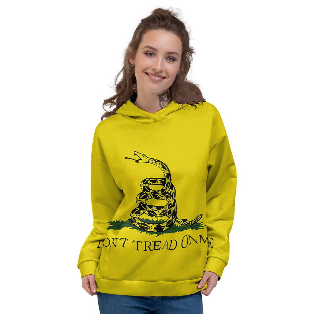 Gadsden Flag Don't Tread On Me Print Women's Hoodie-grizzshop