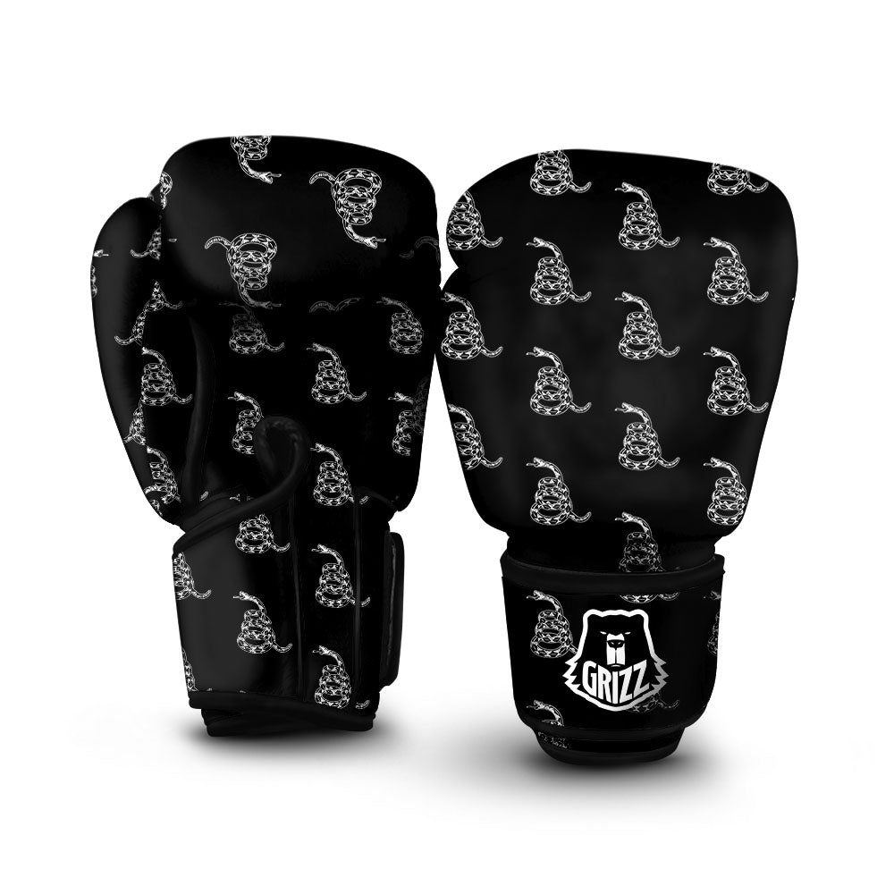 Gadsden Flag Symbol Print Pattern Boxing Gloves-grizzshop
