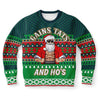 Gains Tats And Ho's Tattoo Gym Ugly Christmas Sweater-grizzshop
