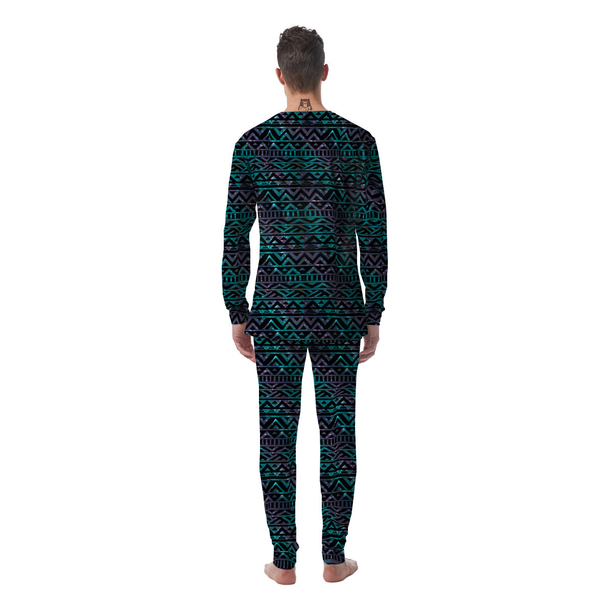 Galaxy Aztec Tribal Print Pattern Men's Pajamas-grizzshop