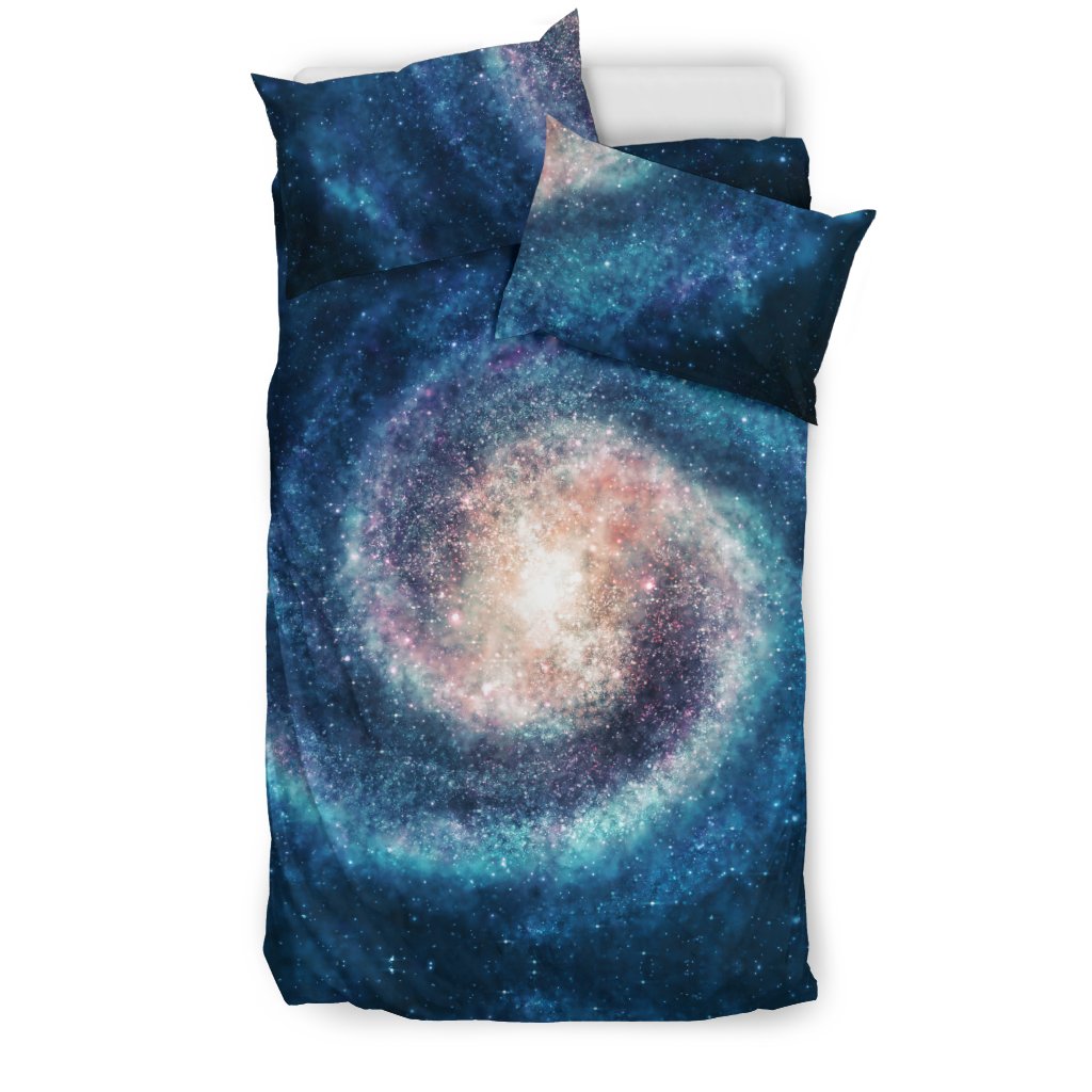 Galaxy Blue Milky Way Space Print Duvet Cover Bedding Set-grizzshop