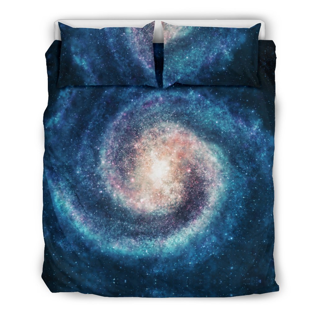Galaxy Blue Milky Way Space Print Duvet Cover Bedding Set-grizzshop