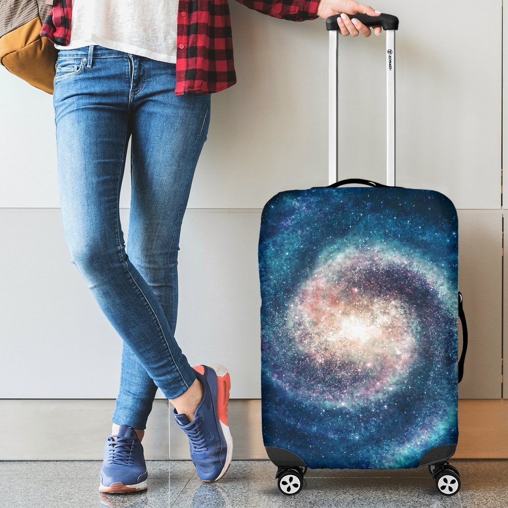 Galaxy Blue Milky Way Space Print Luggage Cover Protector-grizzshop