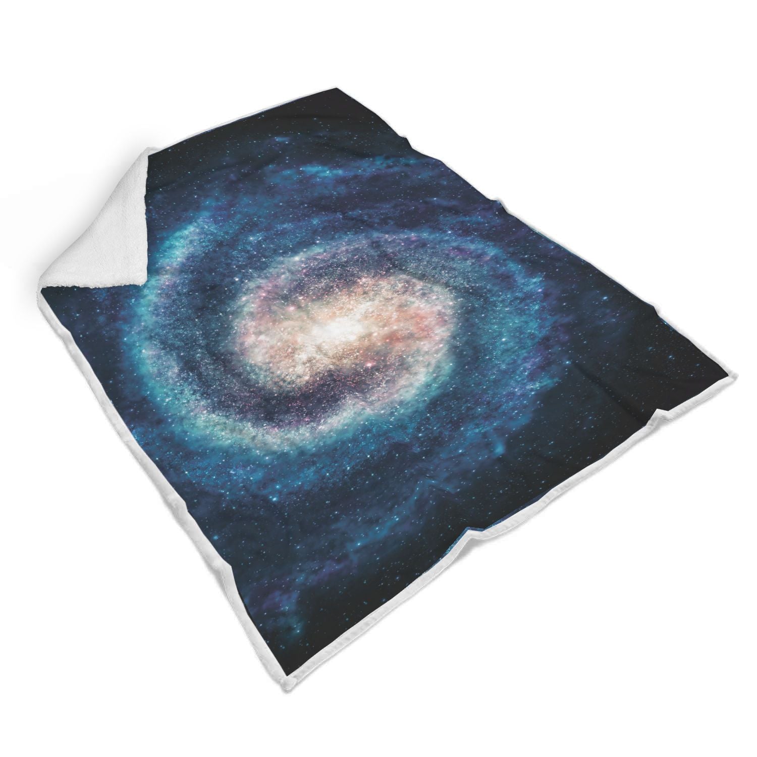 Galaxy Blue Milky Way Space Print Throw Blanket-grizzshop