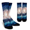 Galaxy Blue Milky Way Space Print Unisex Crew Socks-grizzshop