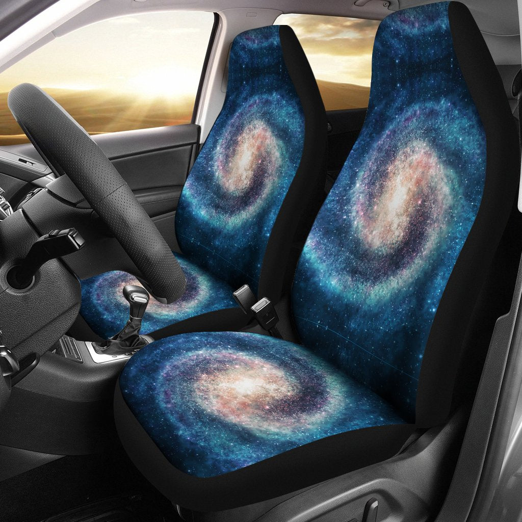 Galaxy Blue Milky Way Space Print Universal Fit Car Seat Cover-grizzshop