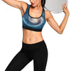 Load image into Gallery viewer, Galaxy Blue Milky Way Space Print Women Sports Bra-grizzshop