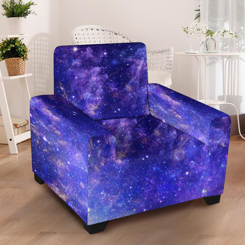 Galaxy Blue Space Armchair Cover-grizzshop