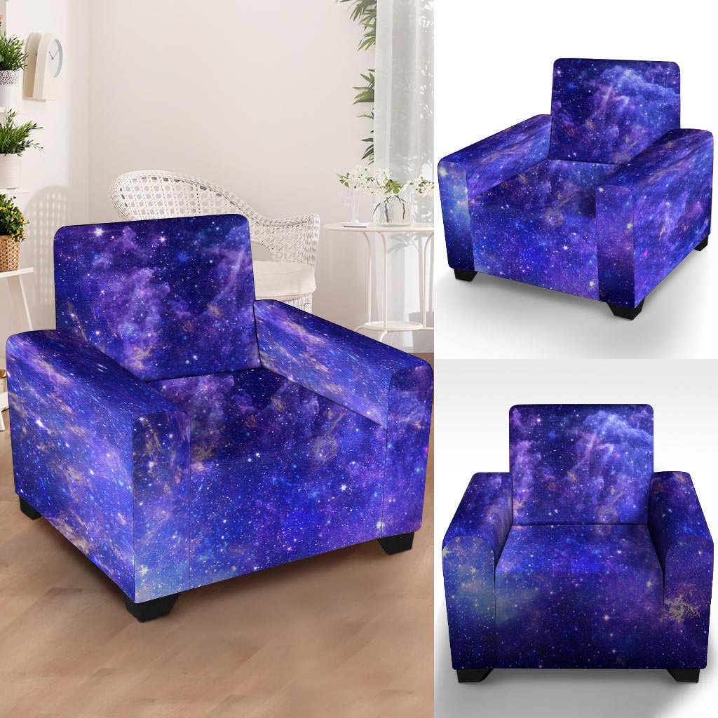 Galaxy Blue Space Armchair Cover-grizzshop