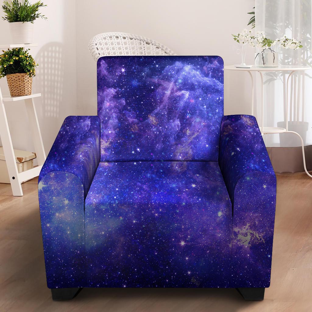 Galaxy Blue Space Armchair Cover-grizzshop