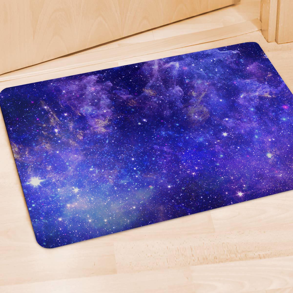 Galaxy Blue Space Door Mat-grizzshop