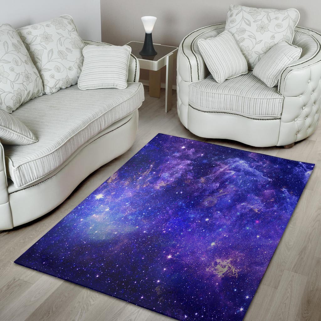 Galaxy Blue Space Floor Mat-grizzshop