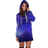 Galaxy Blue Space Hoodie Dress-grizzshop