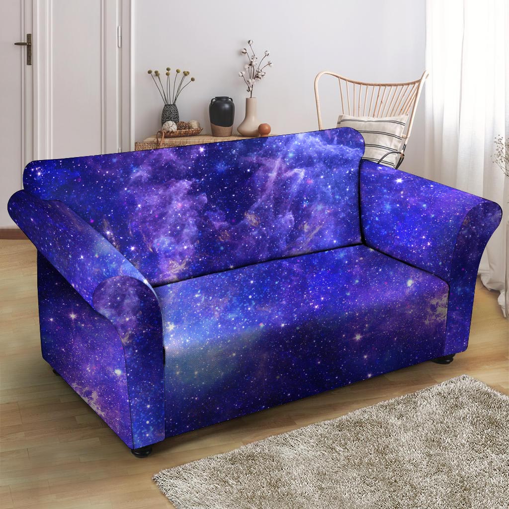 Galaxy Blue Space Loveseat Cover-grizzshop