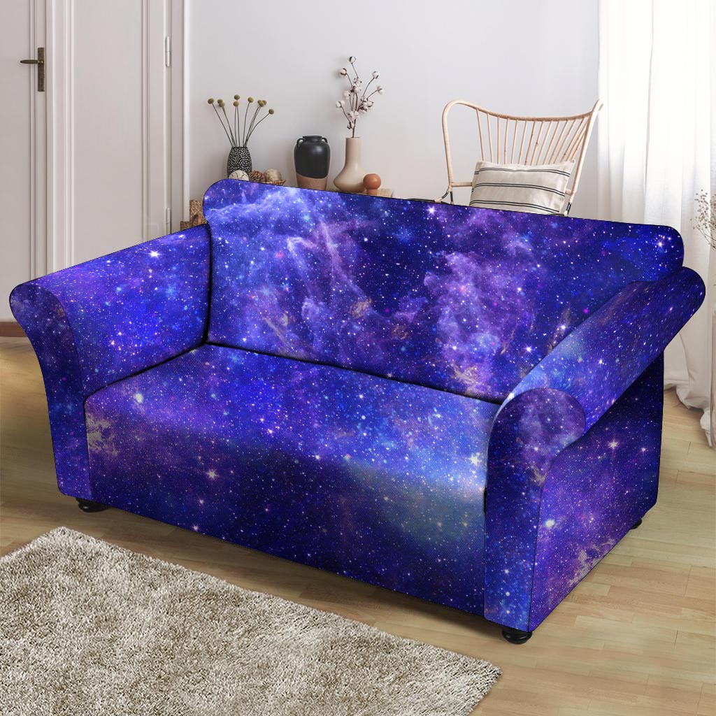 Galaxy Blue Space Loveseat Cover-grizzshop