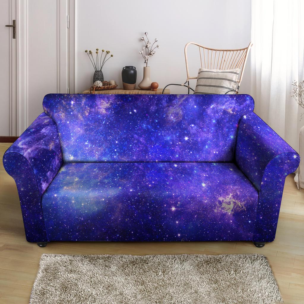 Galaxy Blue Space Loveseat Cover-grizzshop