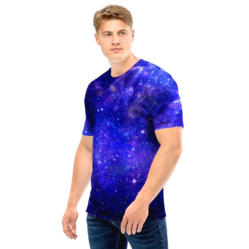 Galaxy Blue Space Men T Shirt-grizzshop