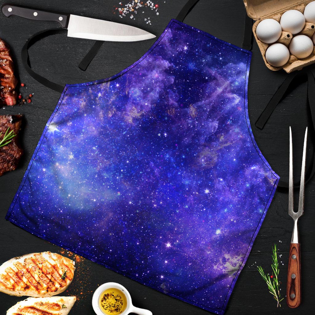 Galaxy Blue Space Men's Apron-grizzshop