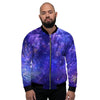 Galaxy Blue Space Men's Bomber Jacket-grizzshop