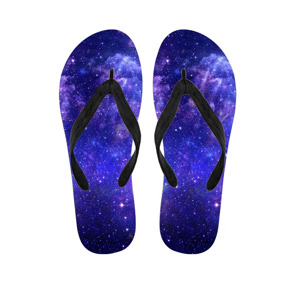 Galaxy Blue Space Men's Flip Flops-grizzshop