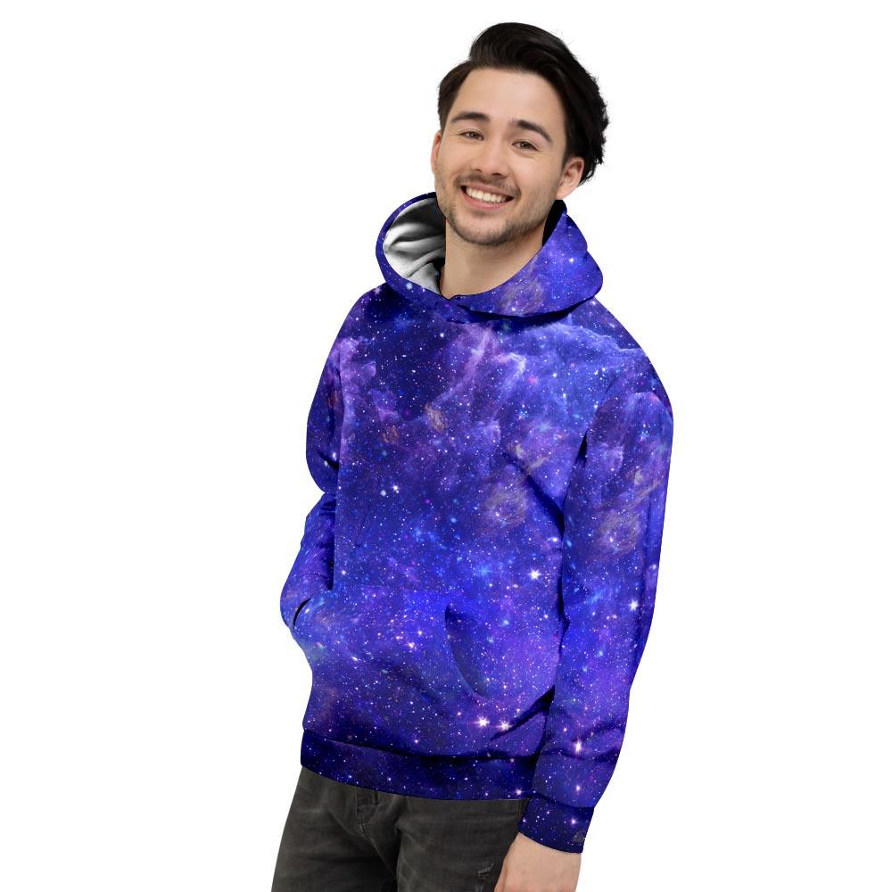 Galaxy Blue Space Men's Hoodie-grizzshop