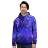 Galaxy Blue Space Men's Hoodie-grizzshop