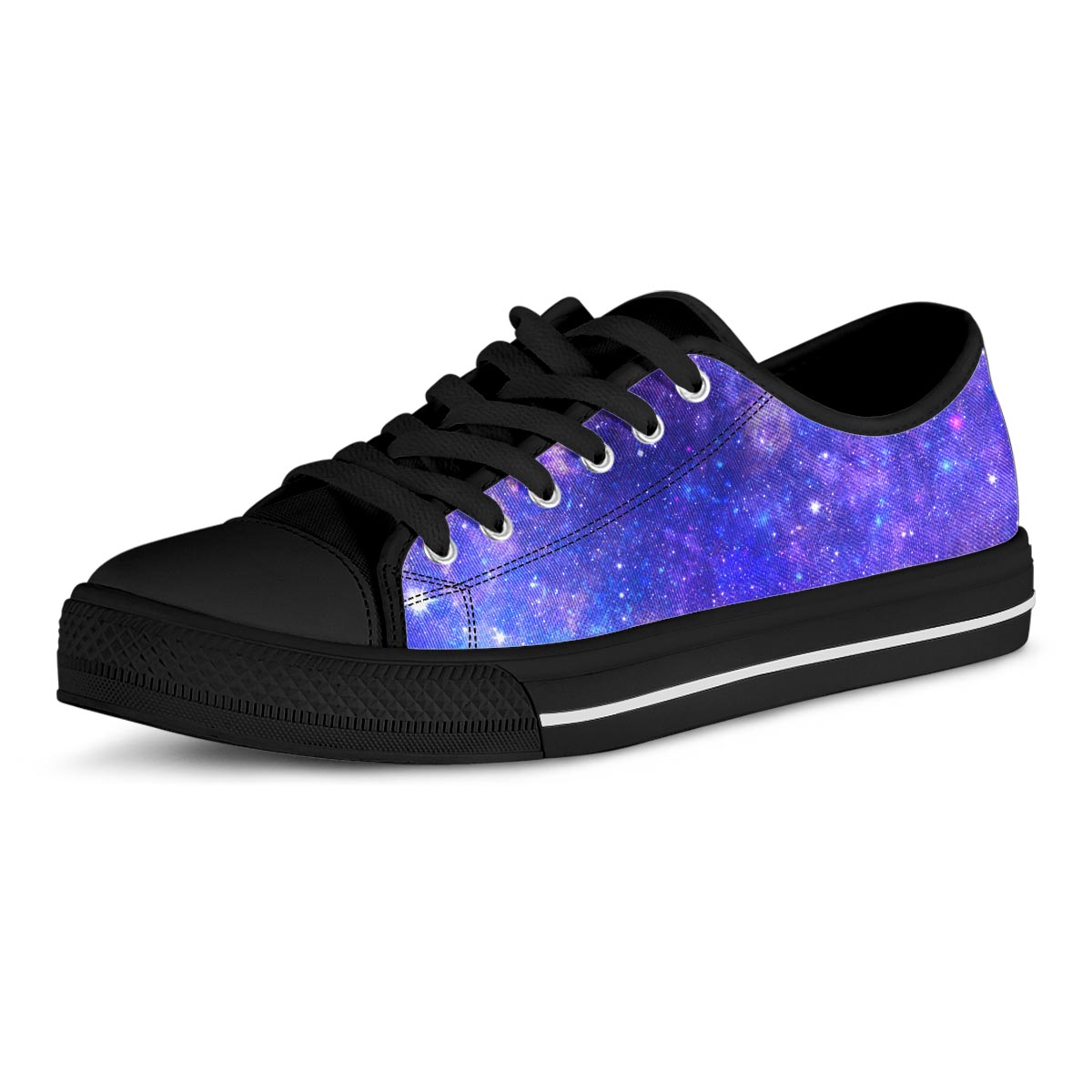 Galaxy Blue Space Men's Low Top Shoes-grizzshop