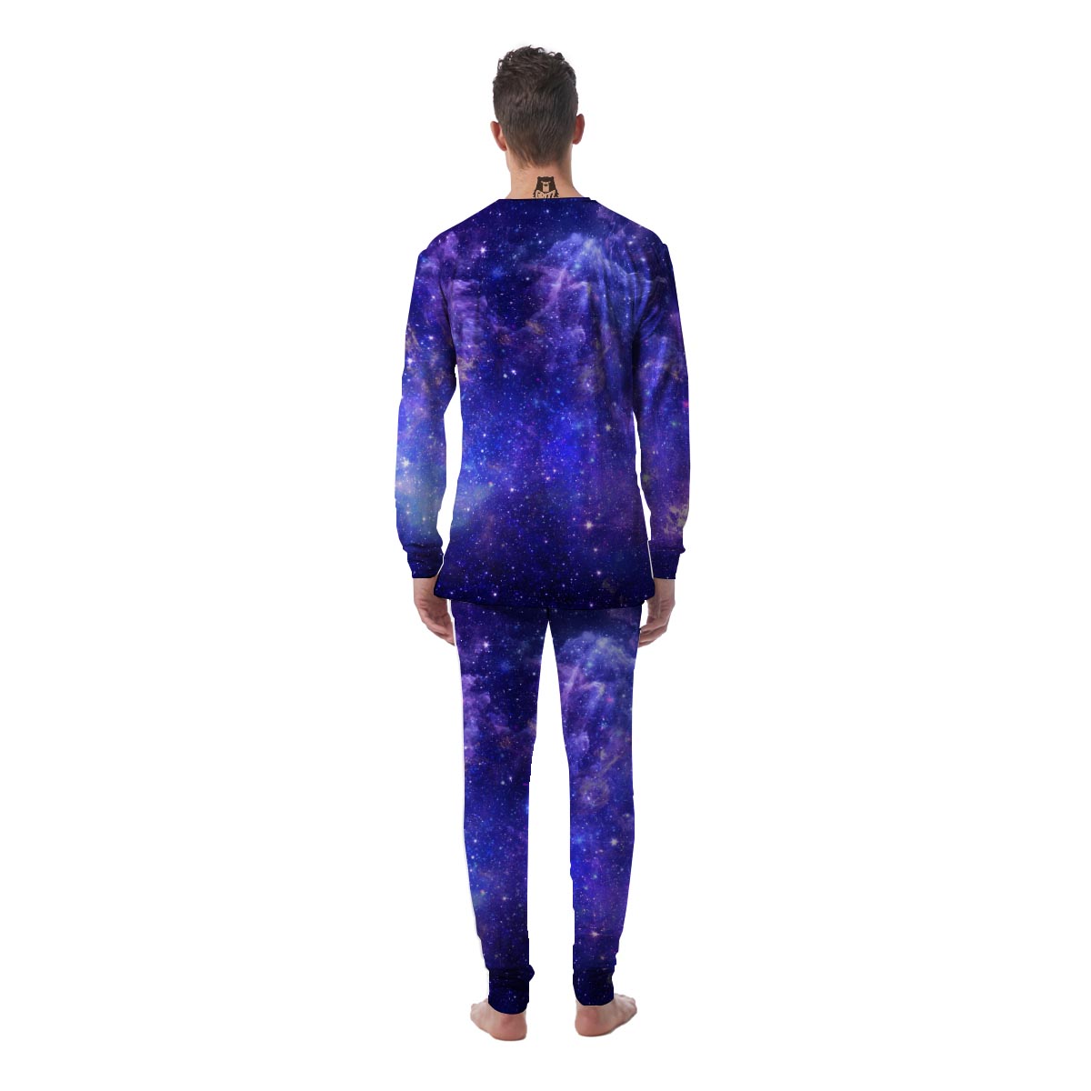 Galaxy Blue Space Men's Pajamas-grizzshop