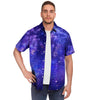 Galaxy Blue Space Men's Short Sleeve Shirt-grizzshop