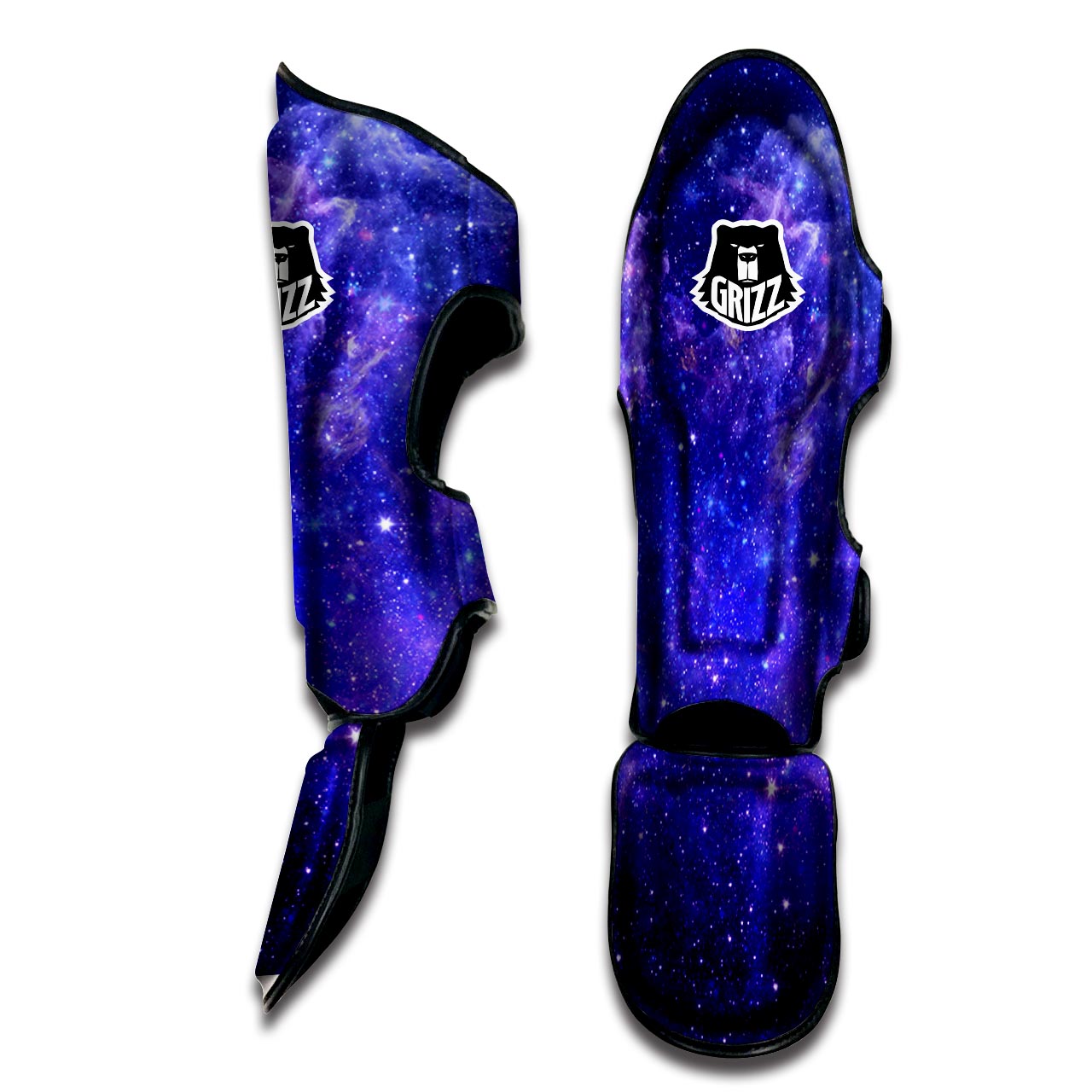 Galaxy Blue Space Muay Thai Shin Guard-grizzshop