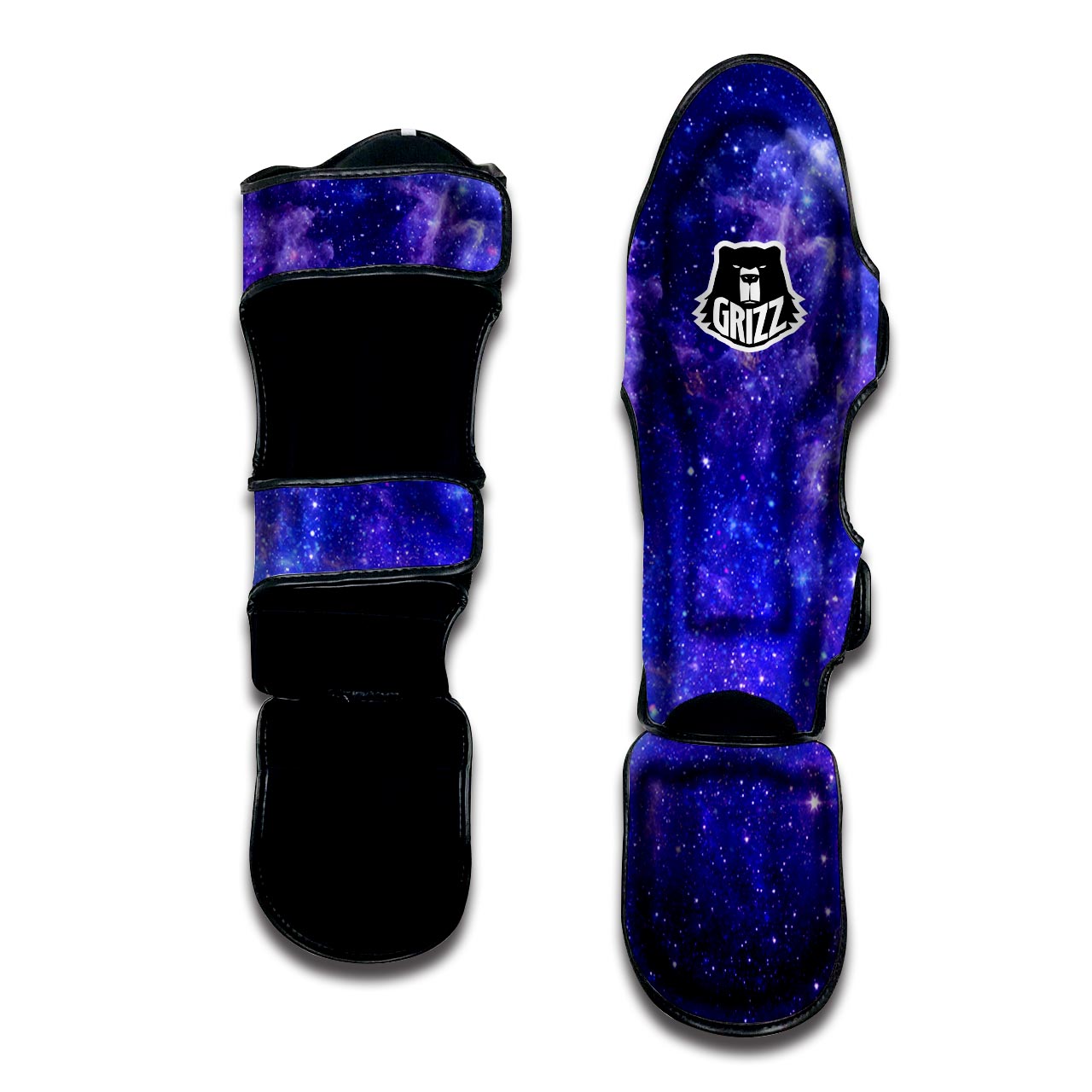 Galaxy Blue Space Muay Thai Shin Guard-grizzshop