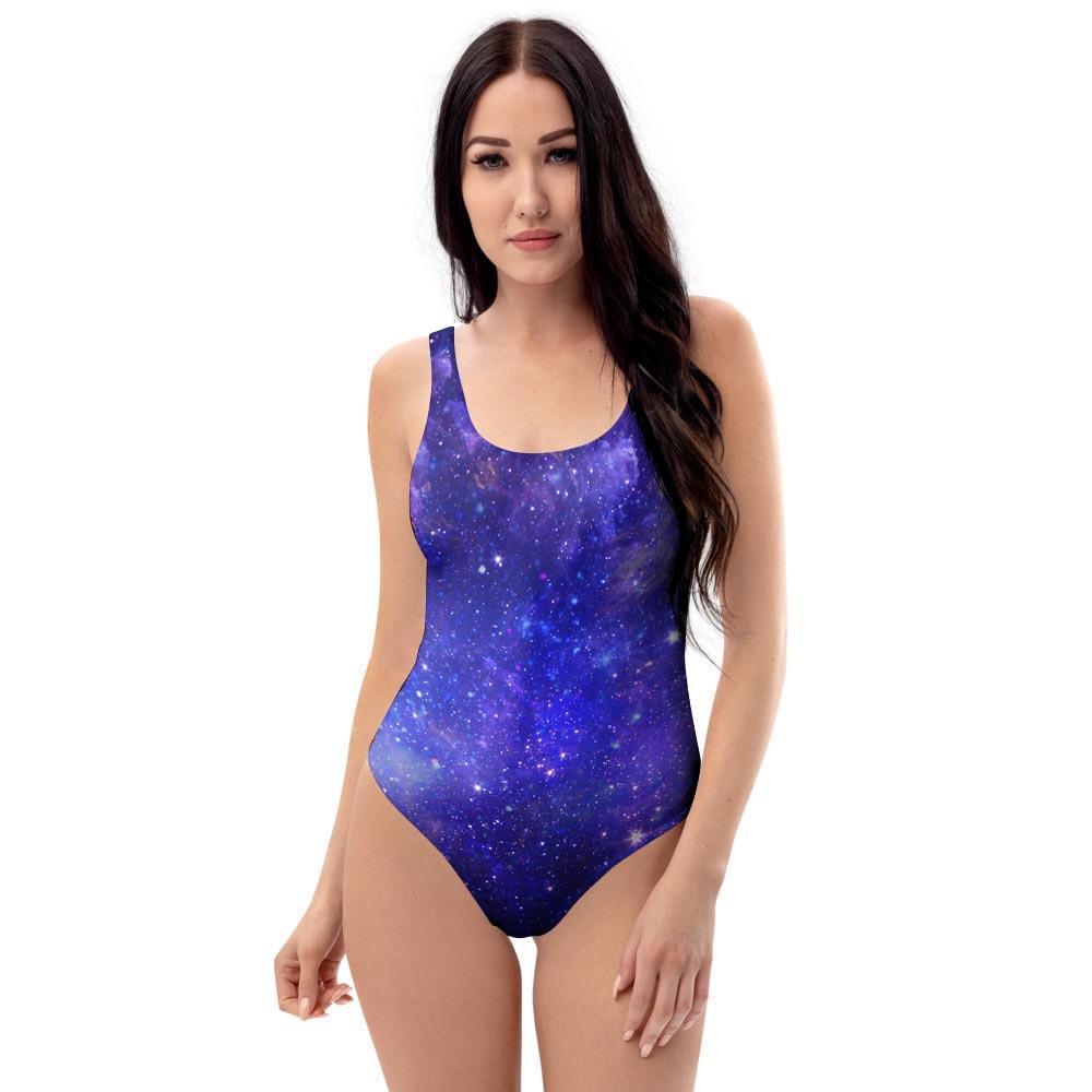 Galaxy Blue Space One Piece Swimsuite-grizzshop