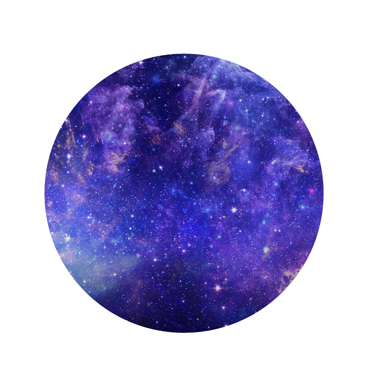 Galaxy Blue Space Round Rug-grizzshop