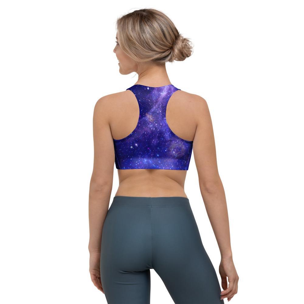 Galaxy Blue Space Sports Bra-grizzshop