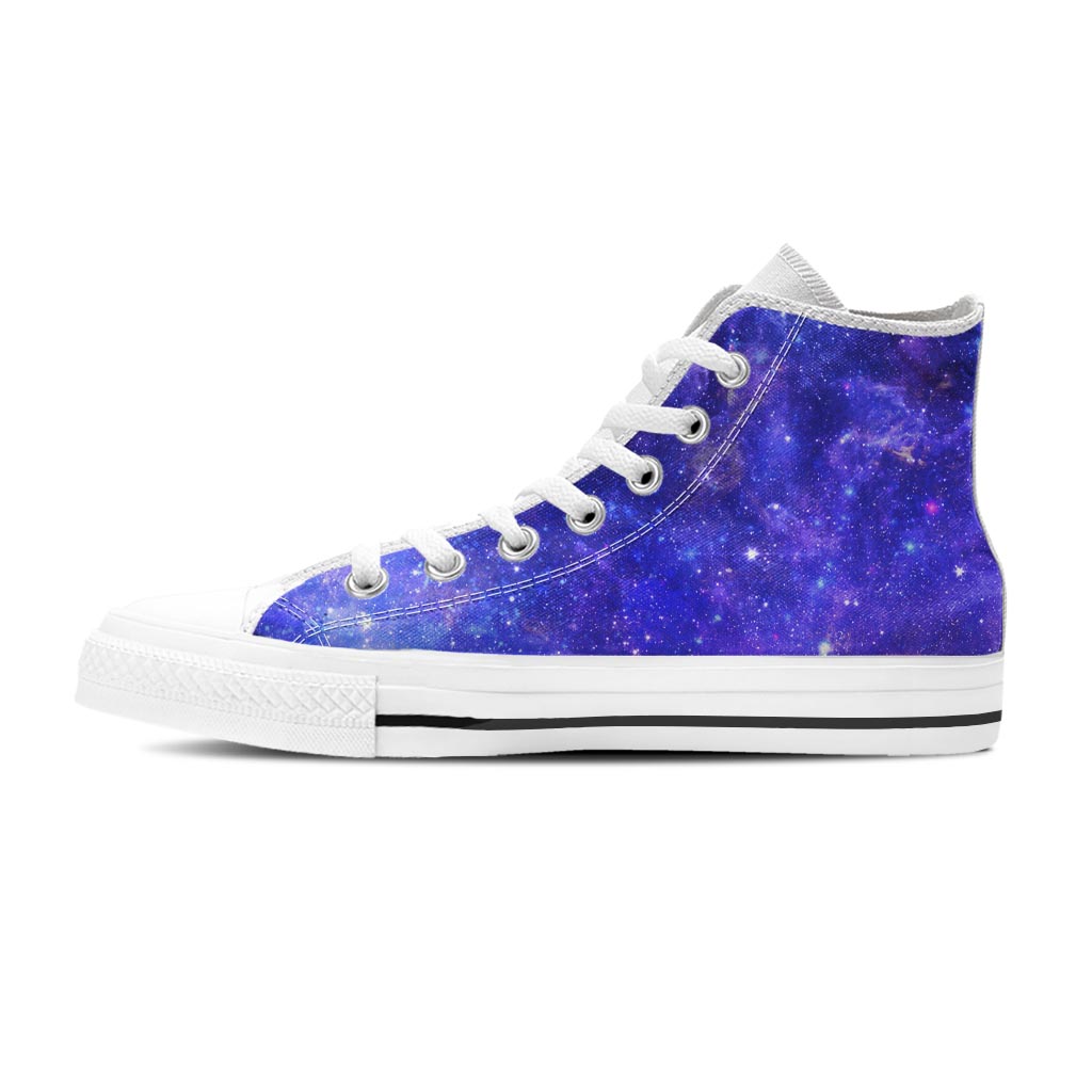 Galaxy Blue Space Women's High Top Shoes-grizzshop