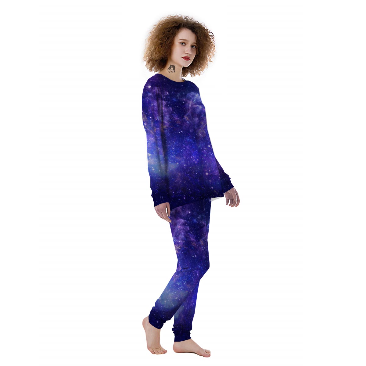 Galaxy Blue Space Women's Pajamas-grizzshop