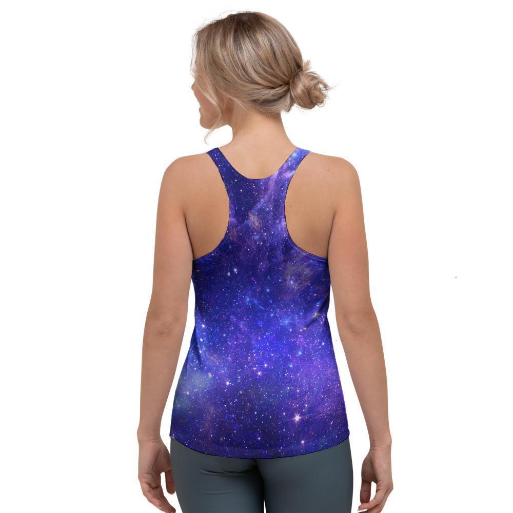 Galaxy Blue Space Women's Racerback Tank Top-grizzshop