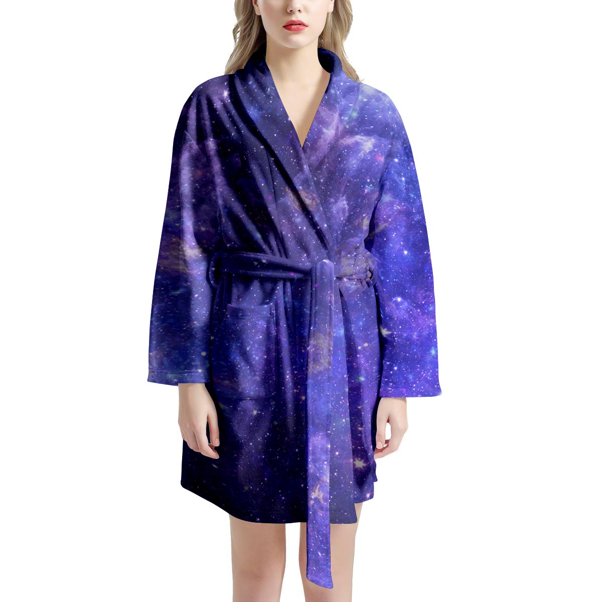 Galaxy Blue Space Women's Robe-grizzshop